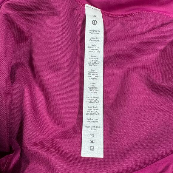 Lululemon Speed Up Low-Rise Lined Short 2.5" Magenta Purple Women's Size 10 NWT - Picture 6 of 12